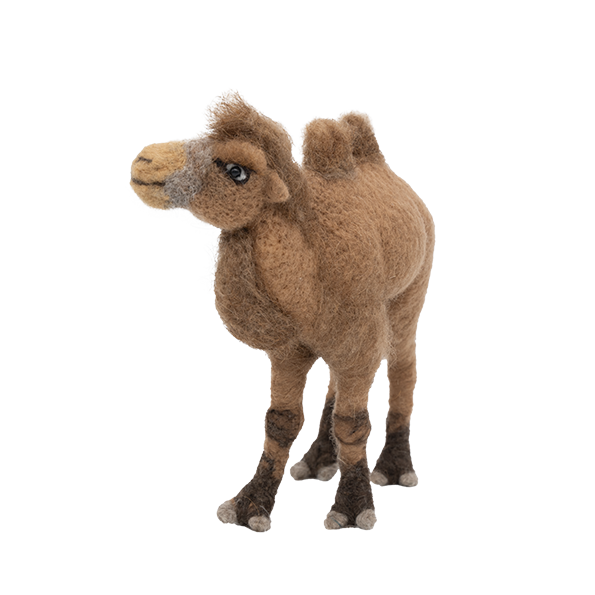 Handmade camel cuddly toy made of 100% felt, camel wool